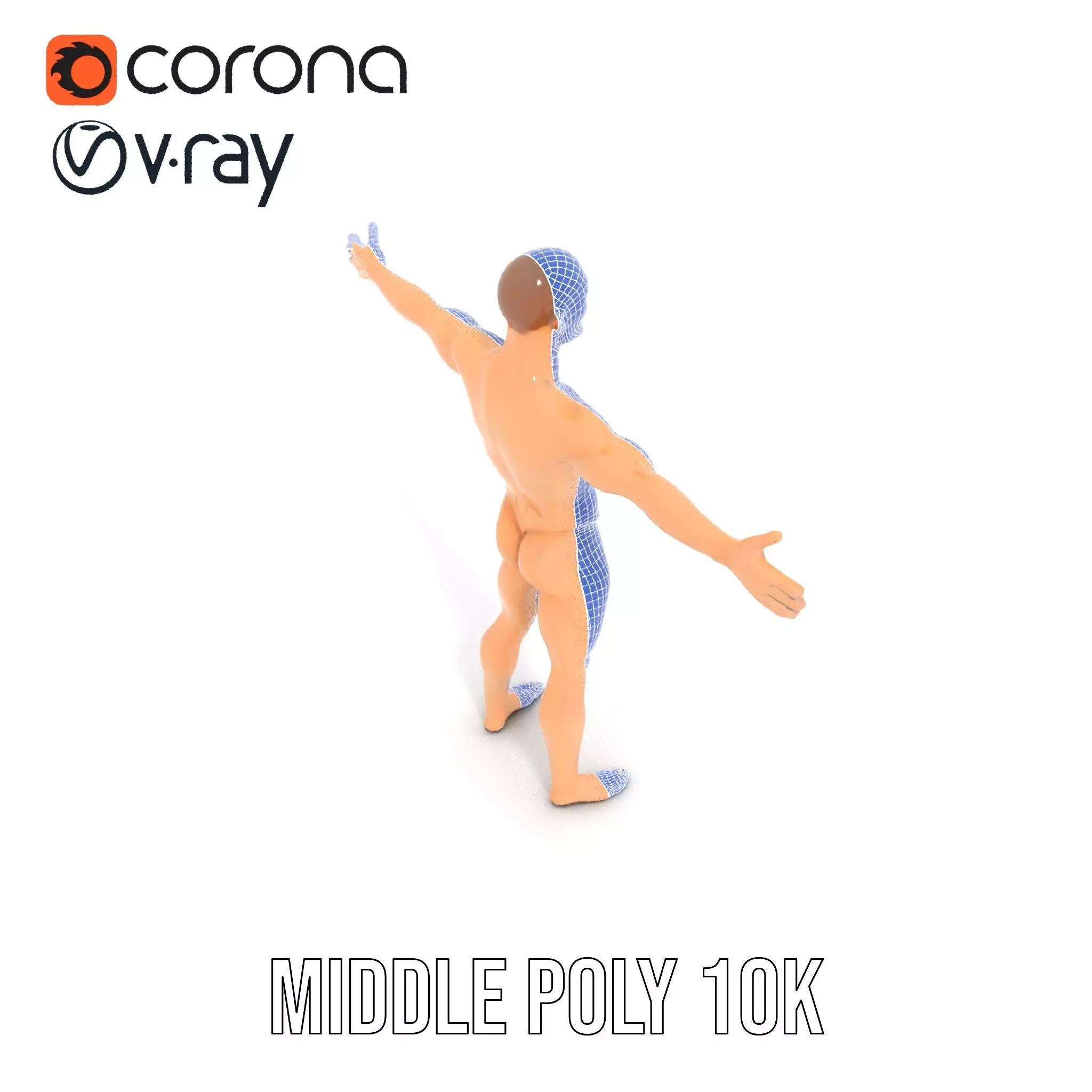 Realistic Male Mannequin model pack Low-poly 3D model_30