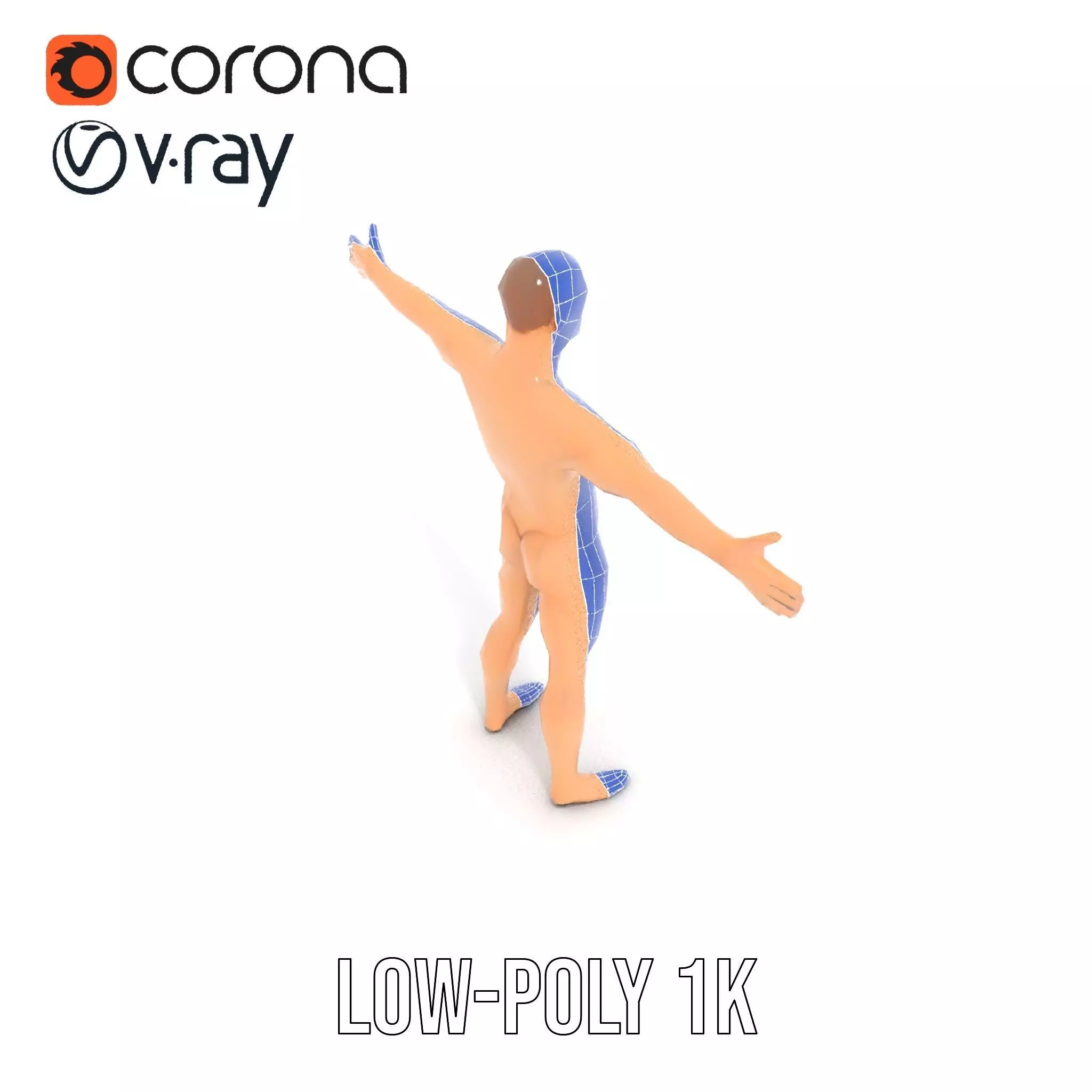 Realistic Male Mannequin model pack Low-poly 3D model_31