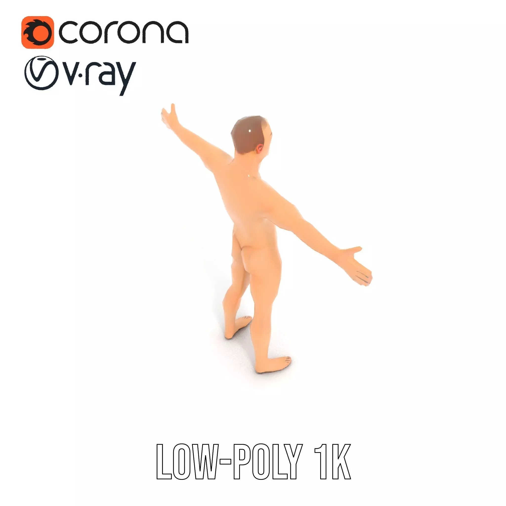 Realistic Male Mannequin model pack Low-poly 3D model_7