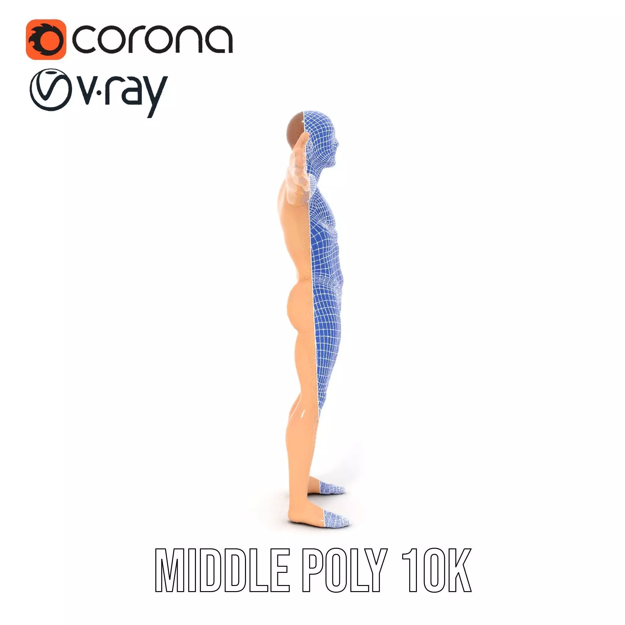 Realistic Male Mannequin model pack Low-poly 3D model_21