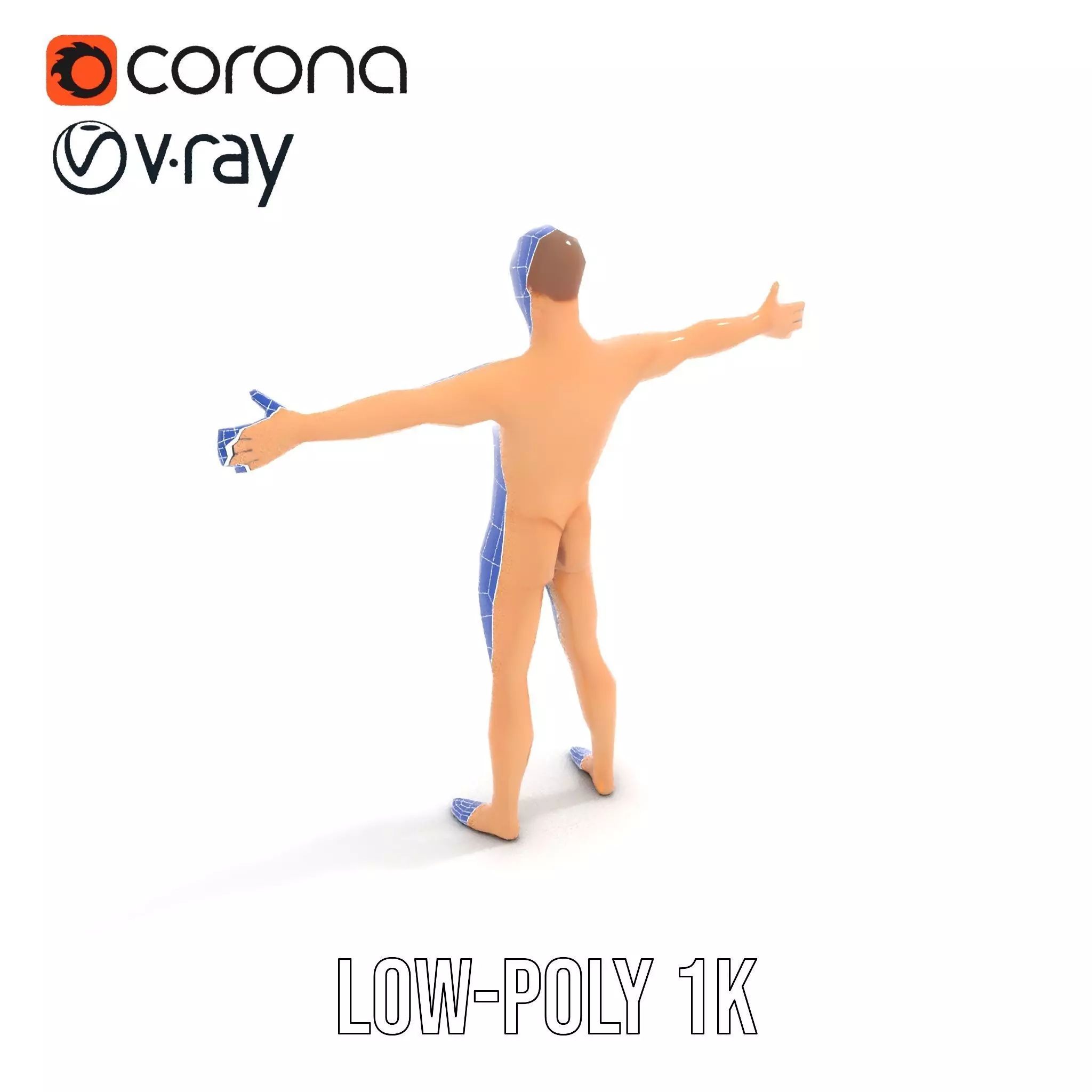 Realistic Male Mannequin model pack Low-poly 3D model_22