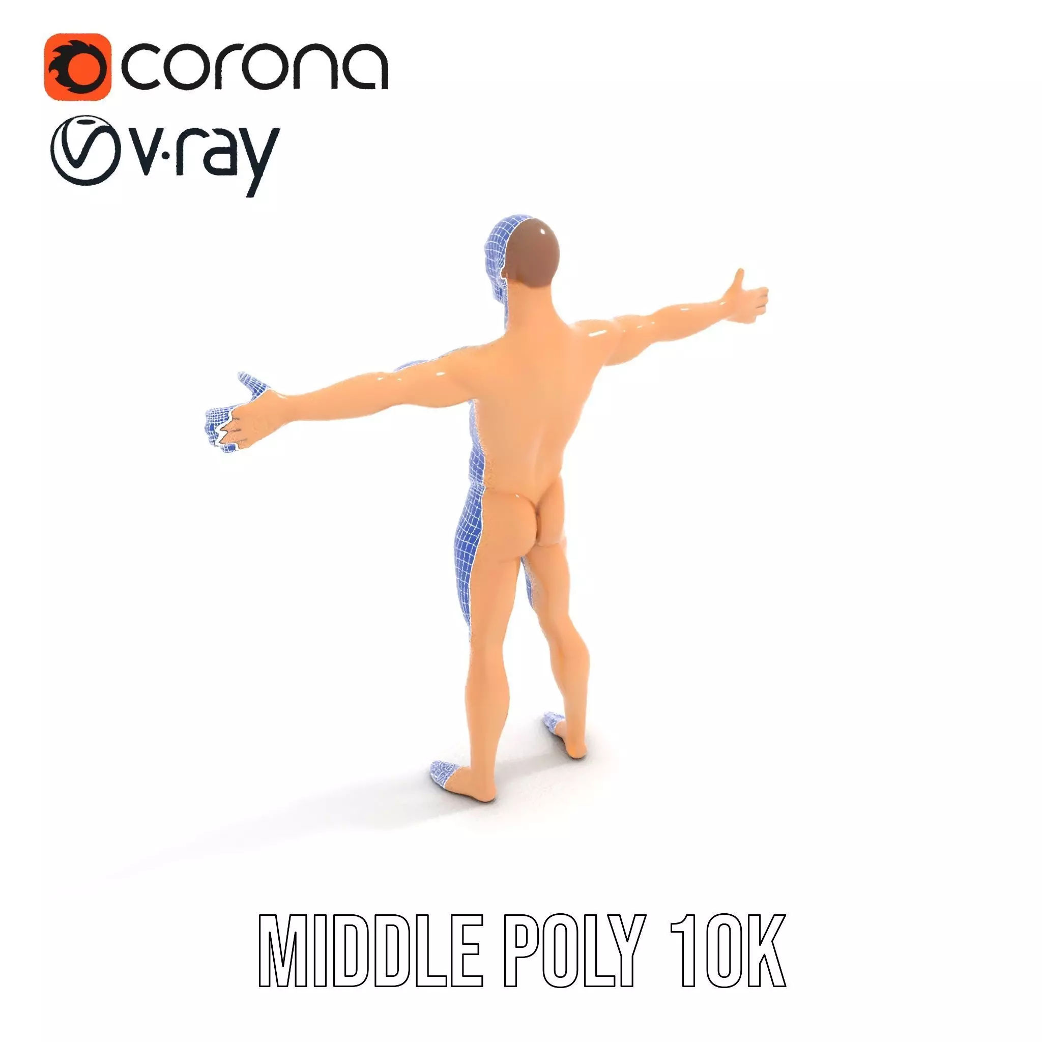 Realistic Male Mannequin model pack Low-poly 3D model_24