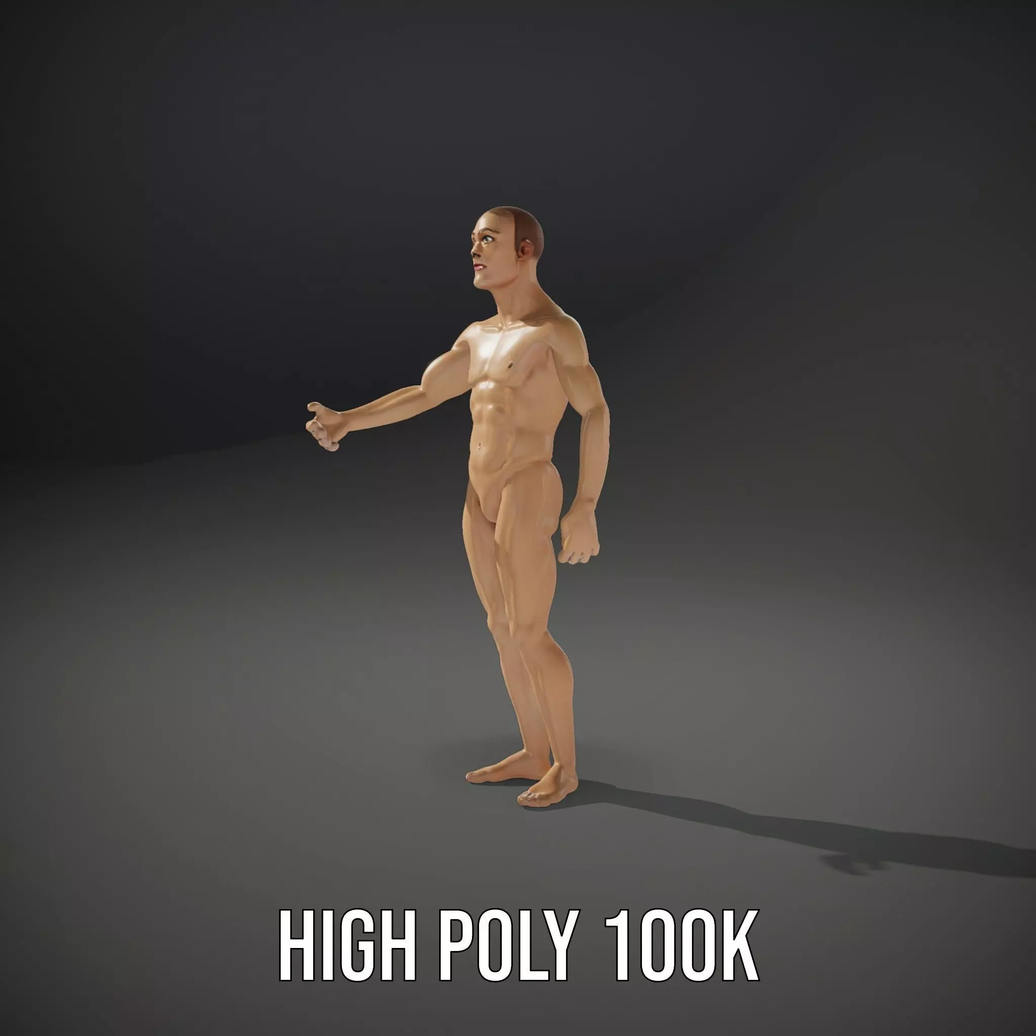 Realistic Male Mannequin model pack Low-poly 3D model_10