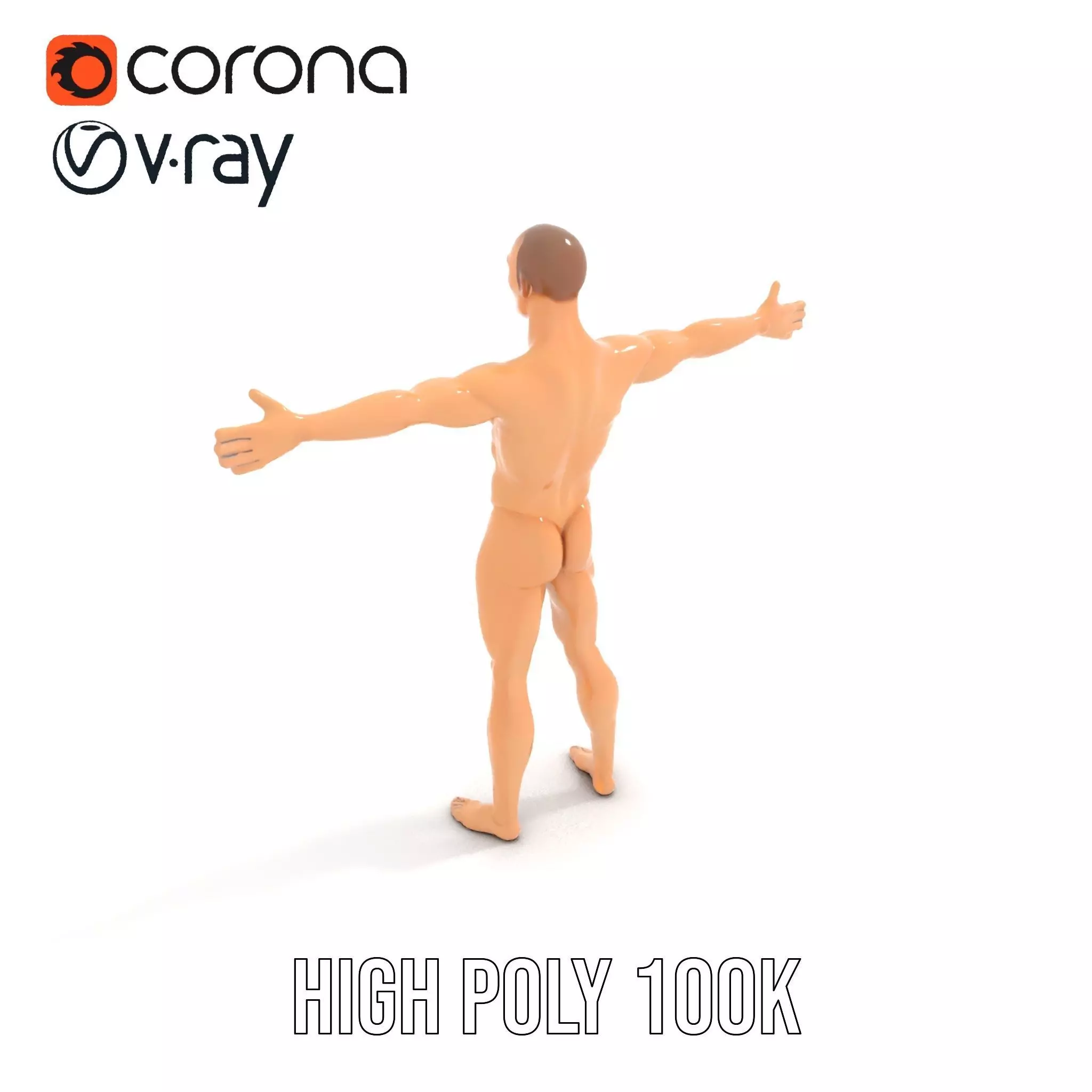 Realistic Male Mannequin model pack Low-poly 3D model_29
