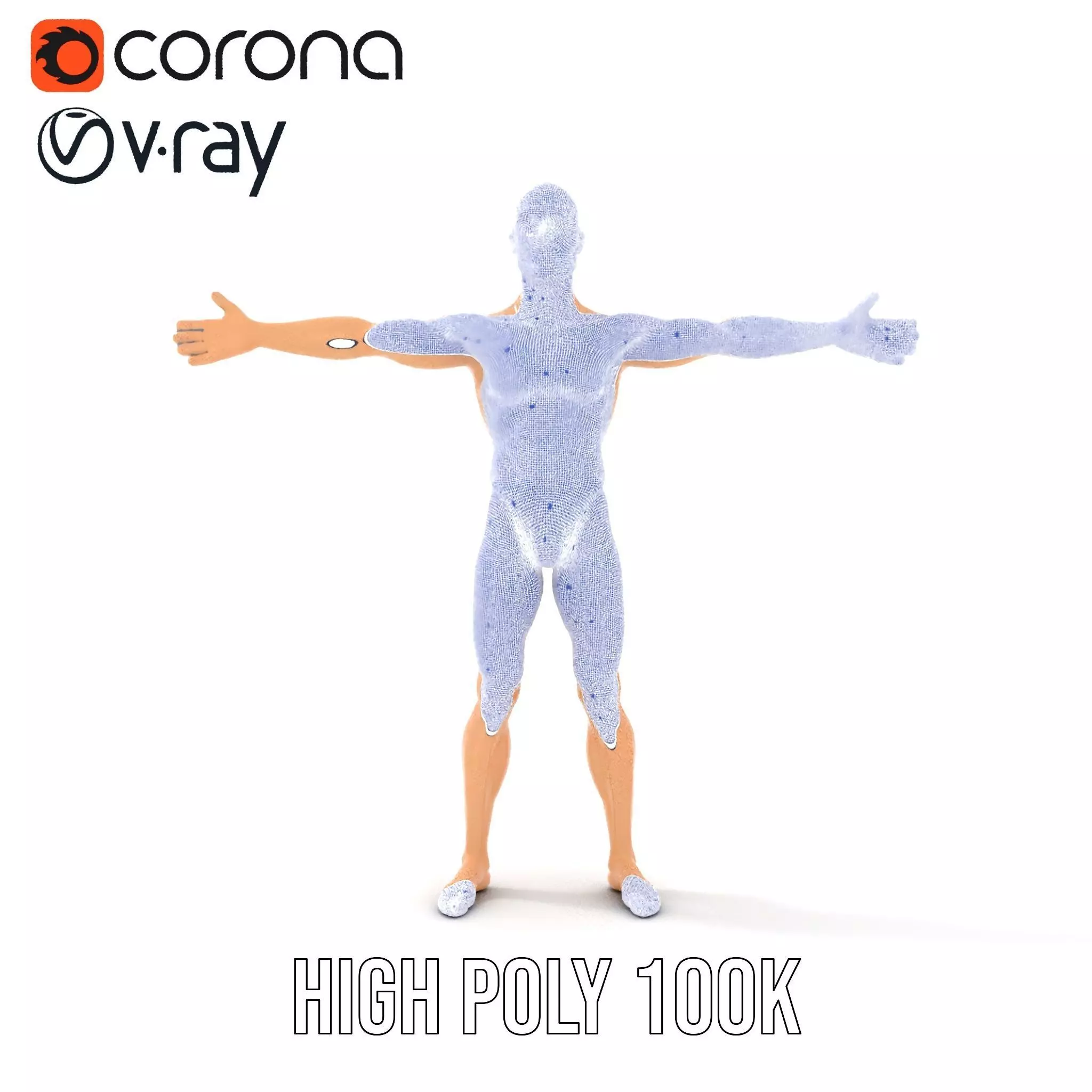 Realistic Male Mannequin model pack Low-poly 3D model_33