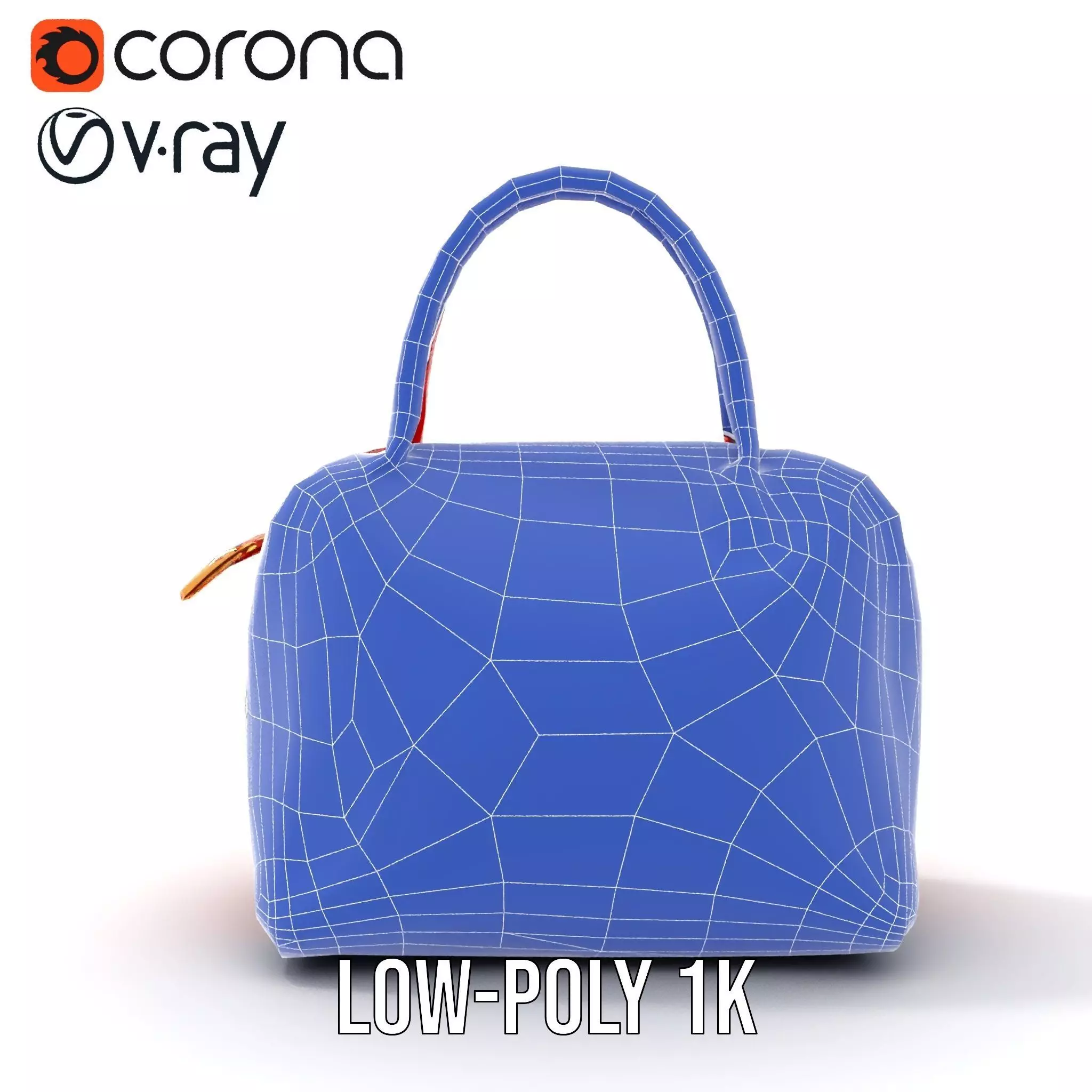 Vibrant Red Handbag model pack Low-poly 3D model_30