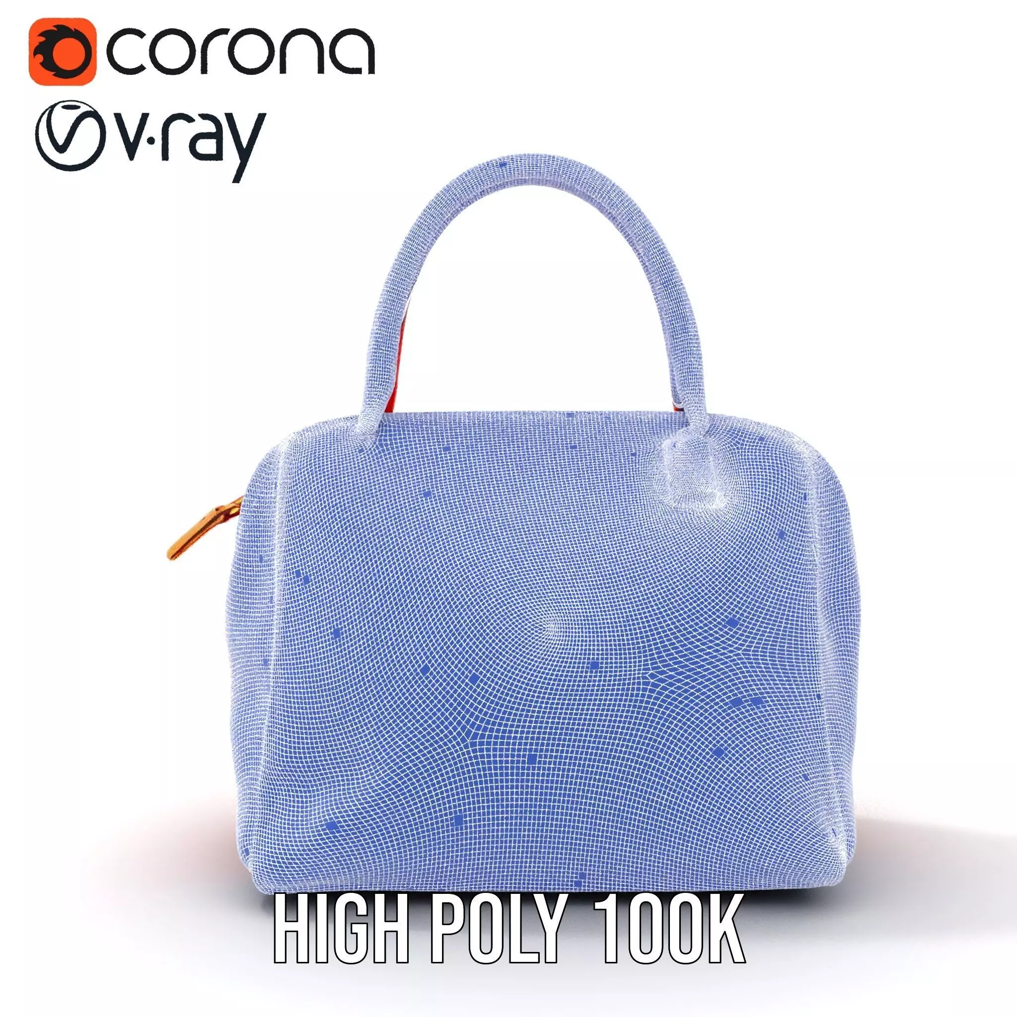 Vibrant Red Handbag model pack Low-poly 3D model_32