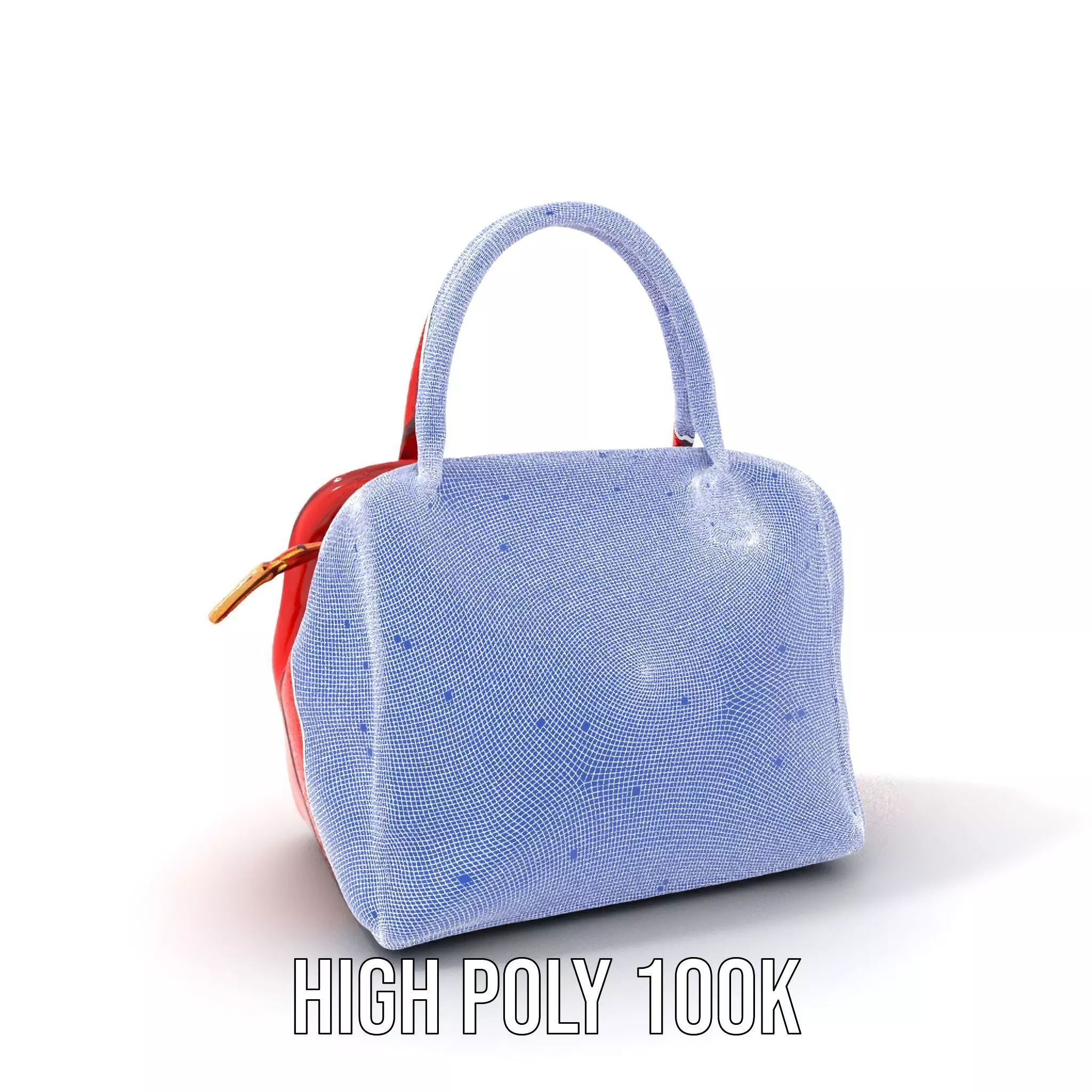 Vibrant Red Handbag model pack Low-poly 3D model_4