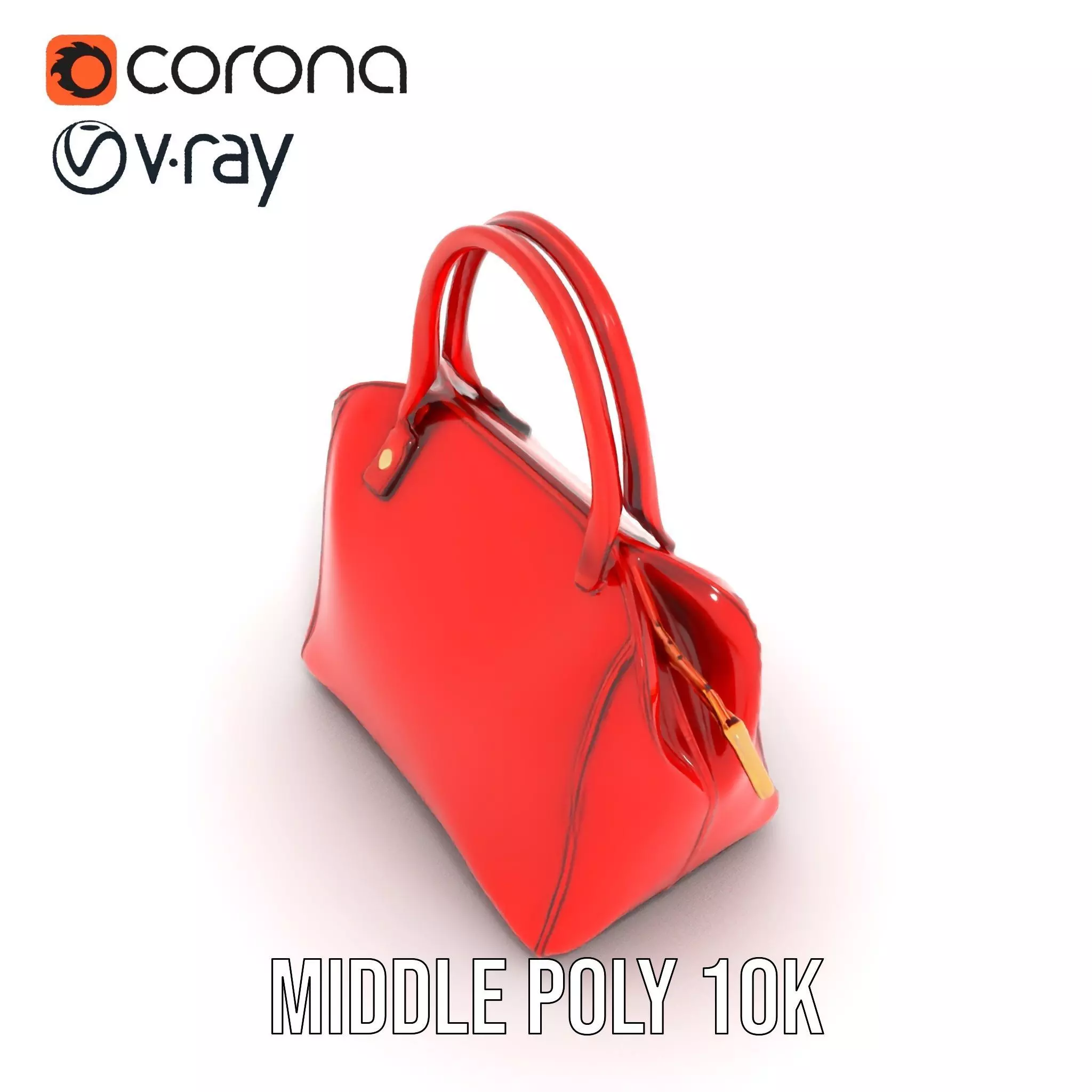 Vibrant Red Handbag model pack Low-poly 3D model_18