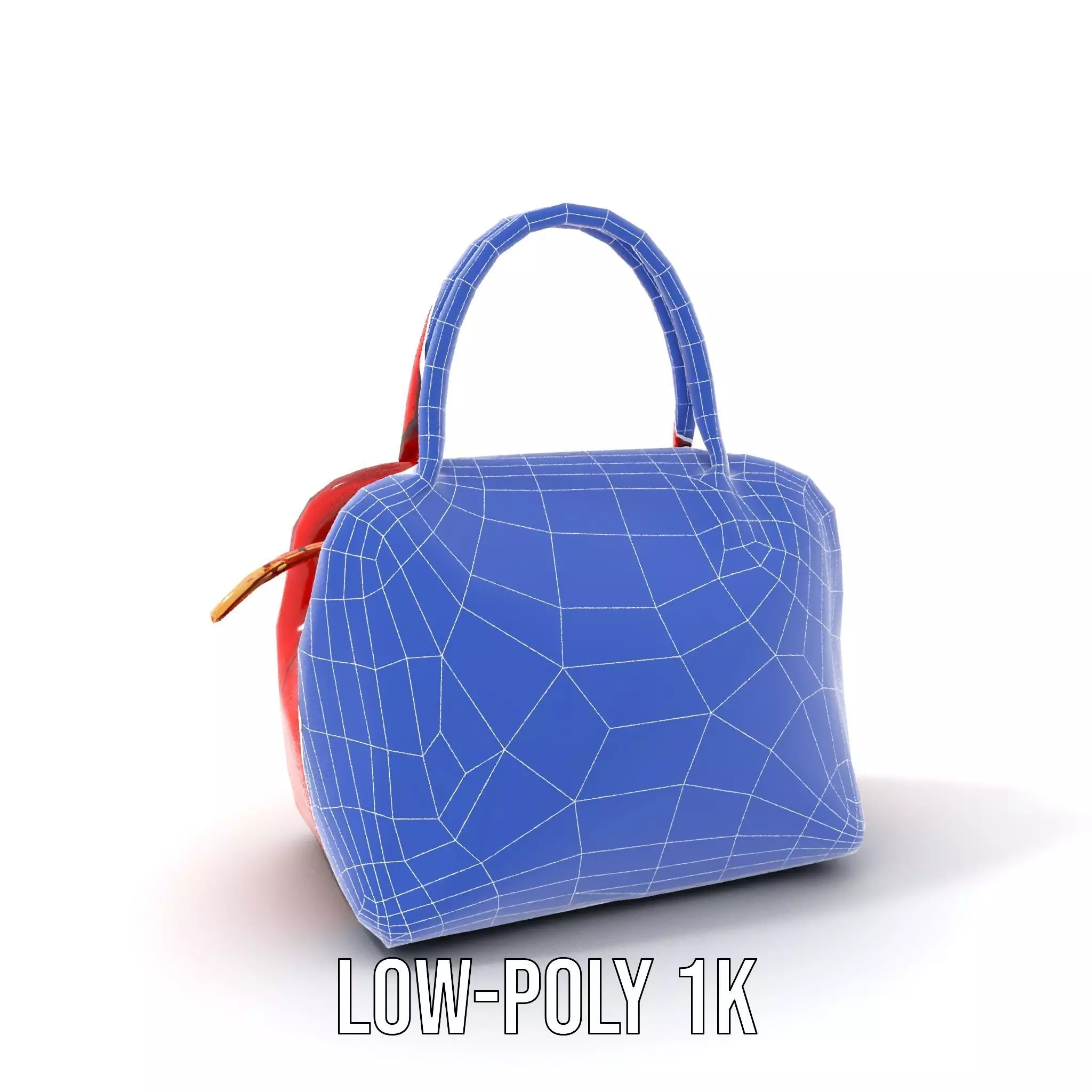 Vibrant Red Handbag model pack Low-poly 3D model_19
