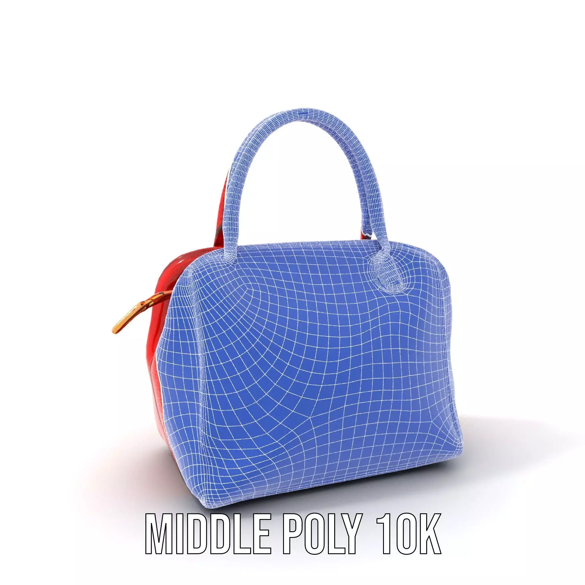 Vibrant Red Handbag model pack Low-poly 3D model_13