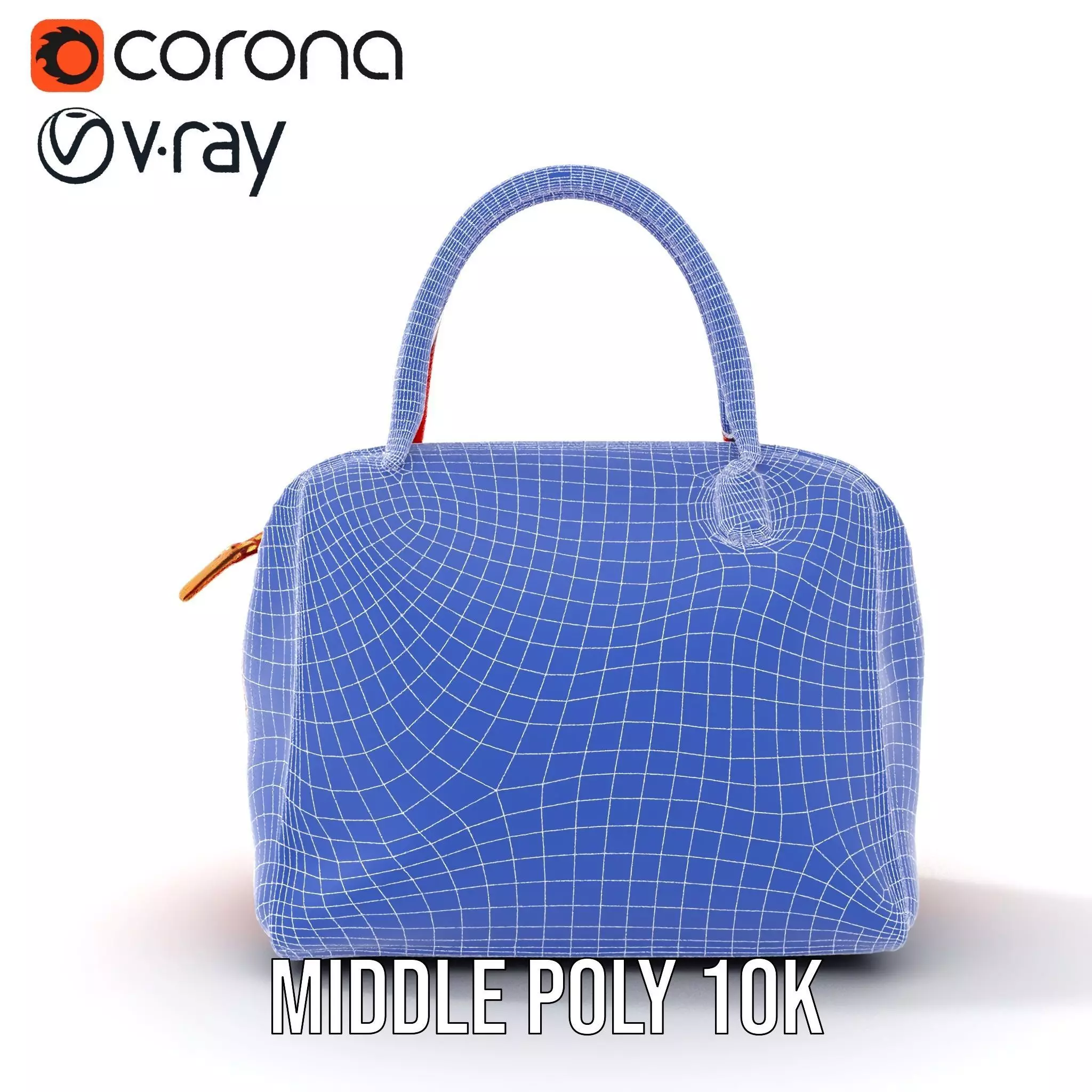 Vibrant Red Handbag model pack Low-poly 3D model_26