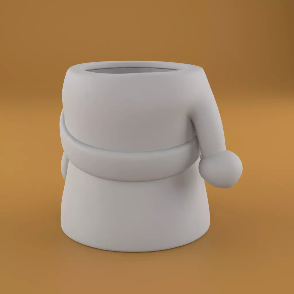 Santa Sweet Storage Candy Candle and Planter 3D print model_6