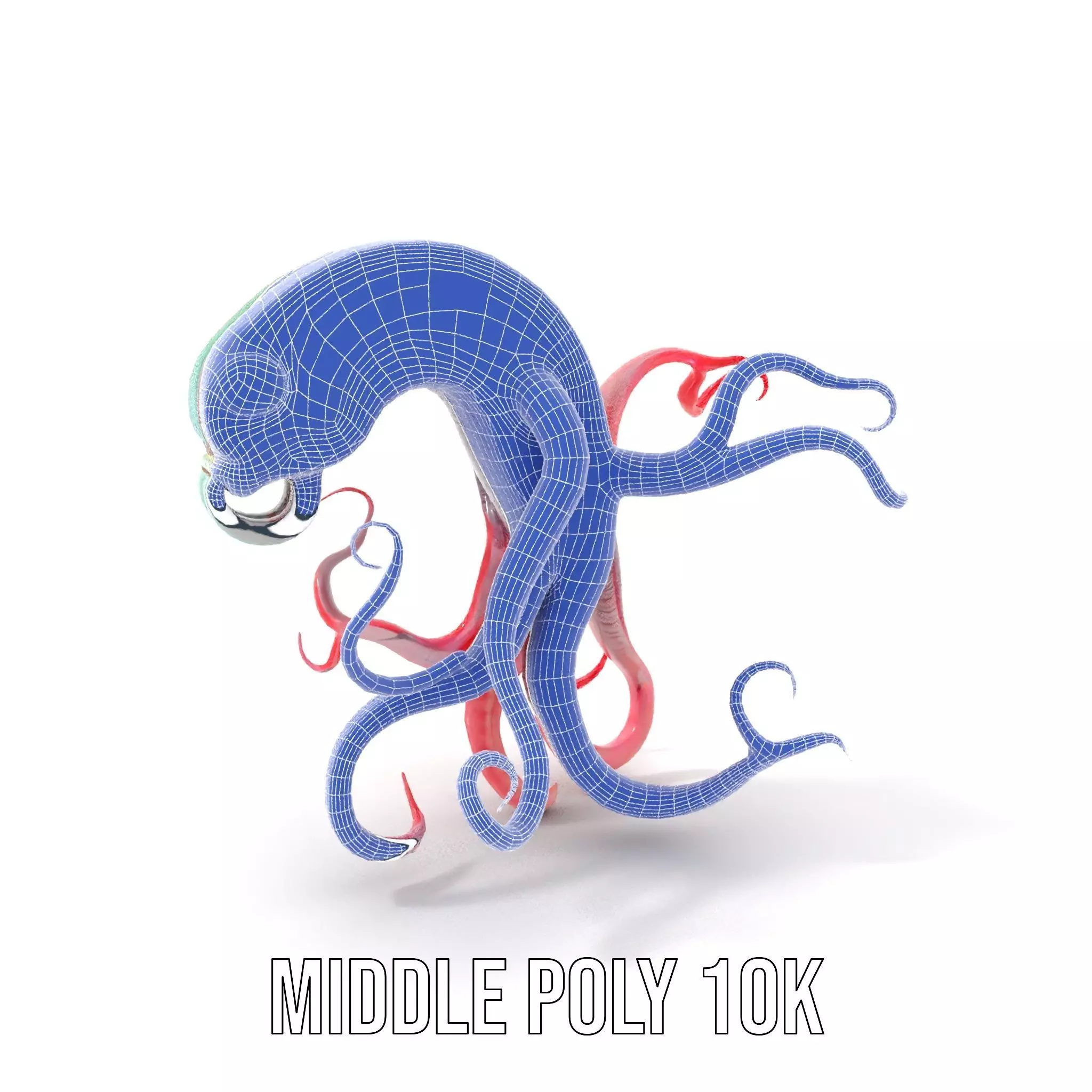 Aqua Tentacle Creature model pack Low-poly 3D model_19