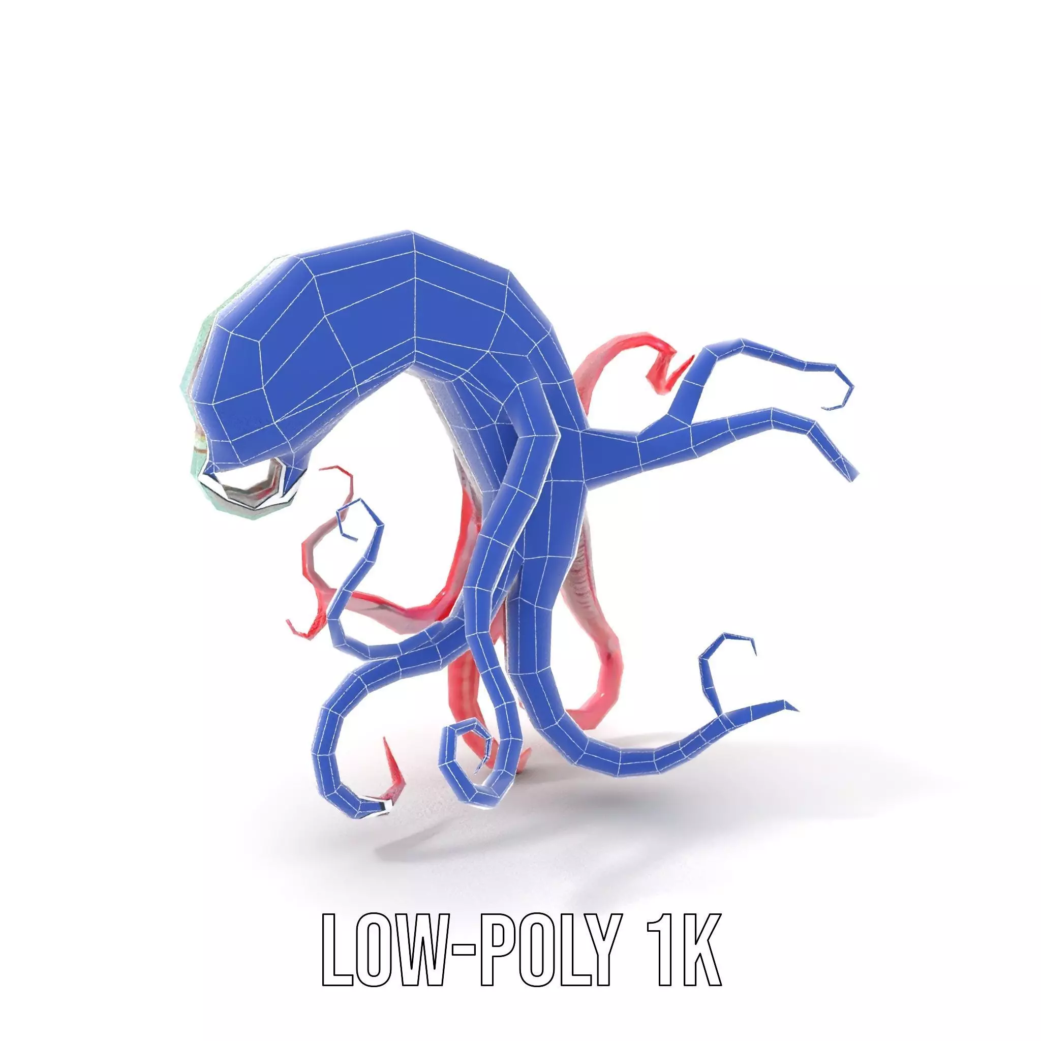 Aqua Tentacle Creature model pack Low-poly 3D model_28