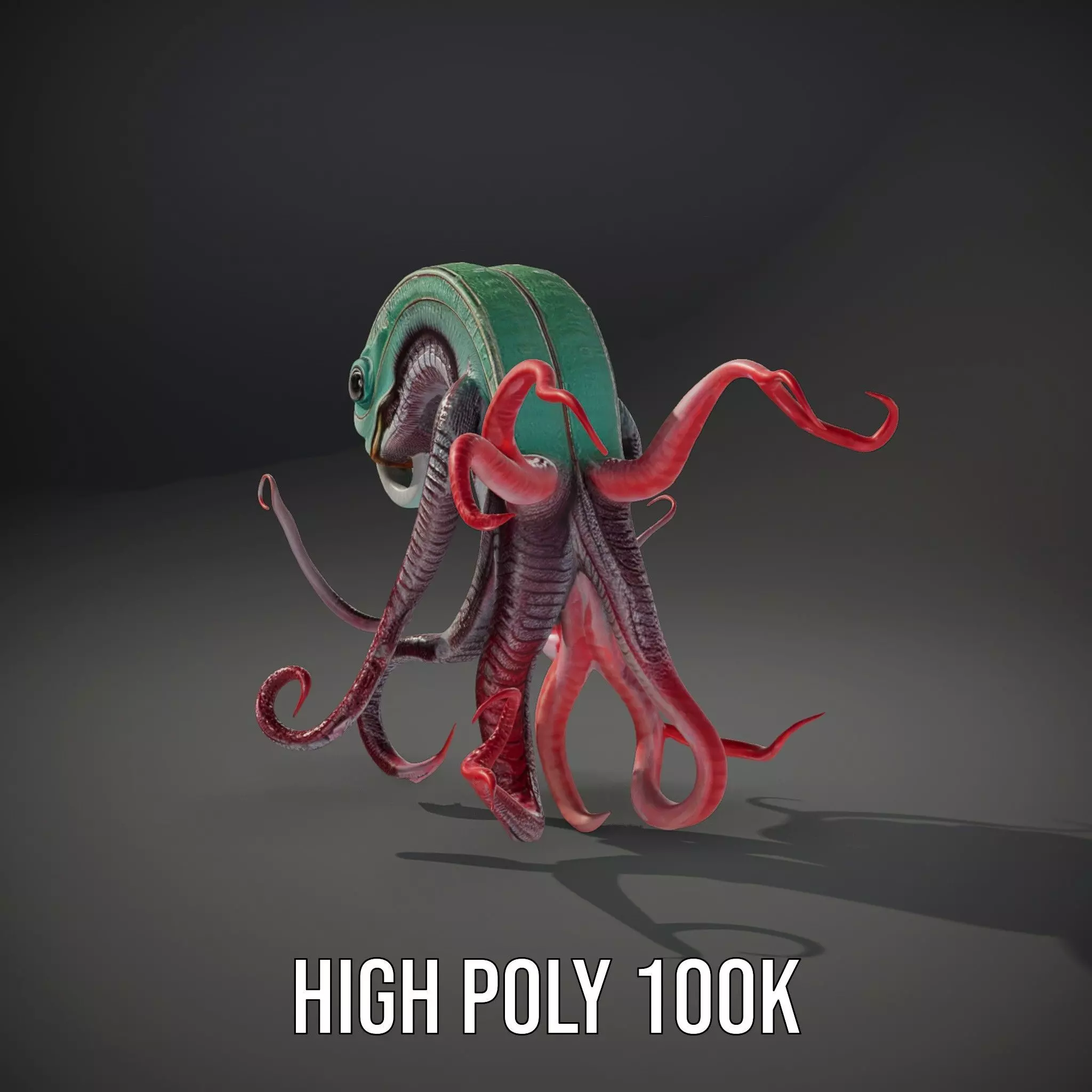 Aqua Tentacle Creature model pack Low-poly 3D model_10