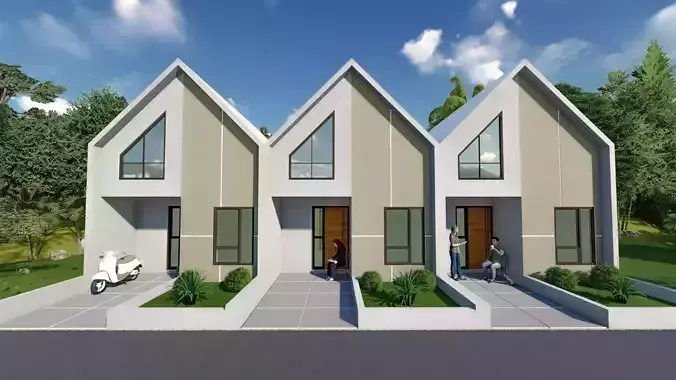 Scandinavian Minimalist House Design 3D print model