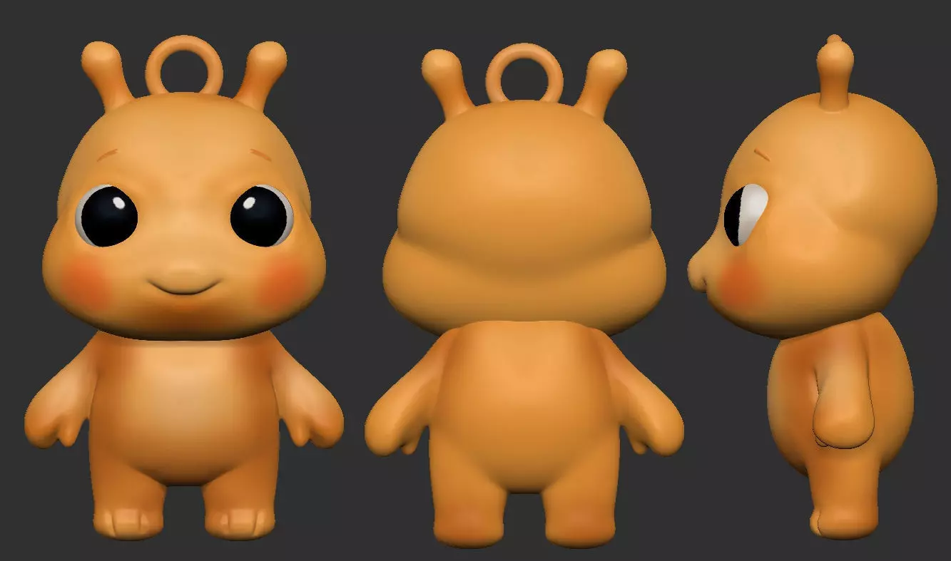 Alien Pendant STL 3D print model_11