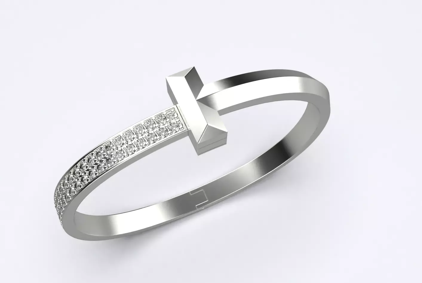 Tiffany T Bracelet 3D print model_8
