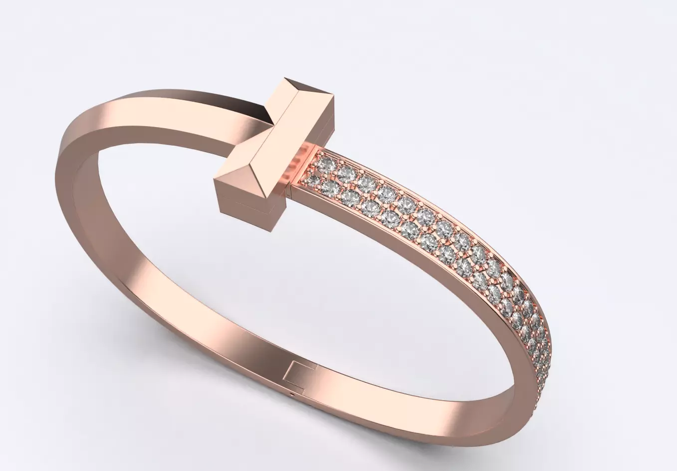 Tiffany T Bracelet 3D print model_13