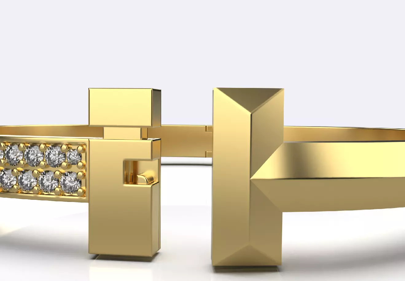 Tiffany T Bracelet 3D print model_3