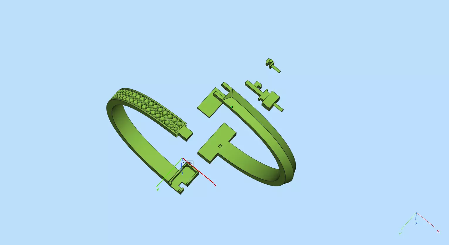 Tiffany T Bracelet 3D print model_21