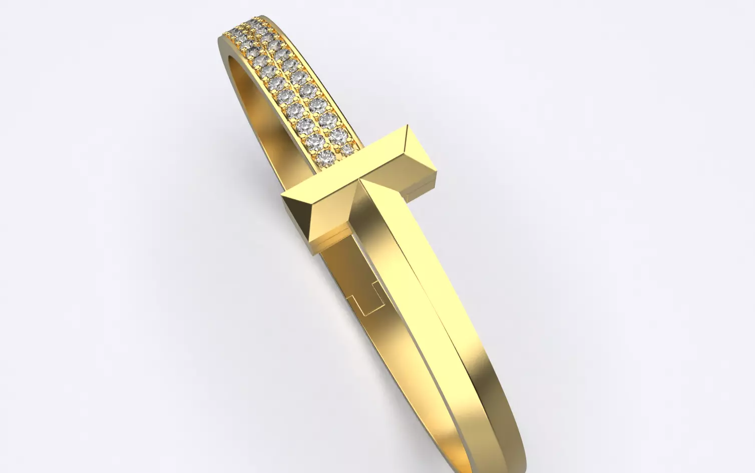 Tiffany T Bracelet 3D print model_5