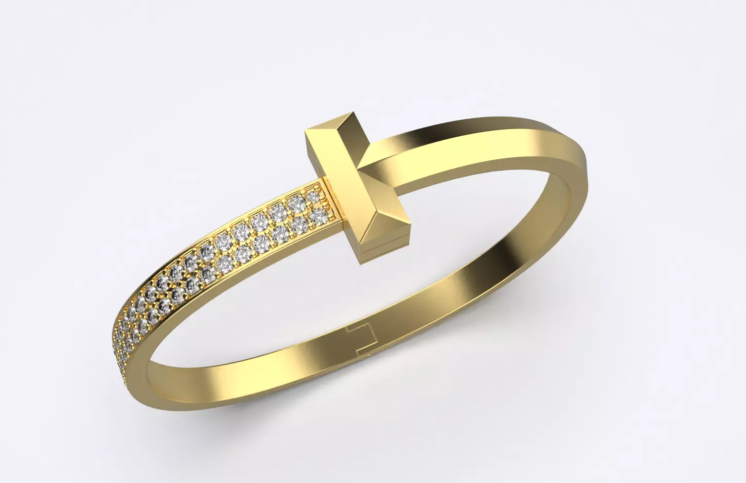 Tiffany T Bracelet 3D print model_1