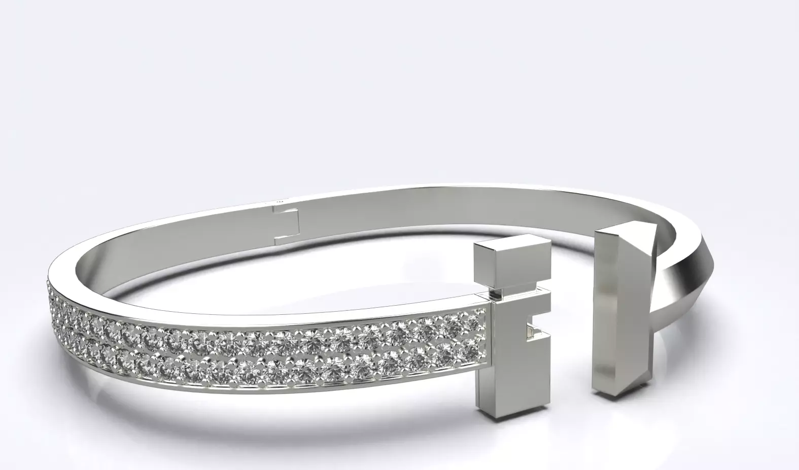 Tiffany T Bracelet 3D print model_10