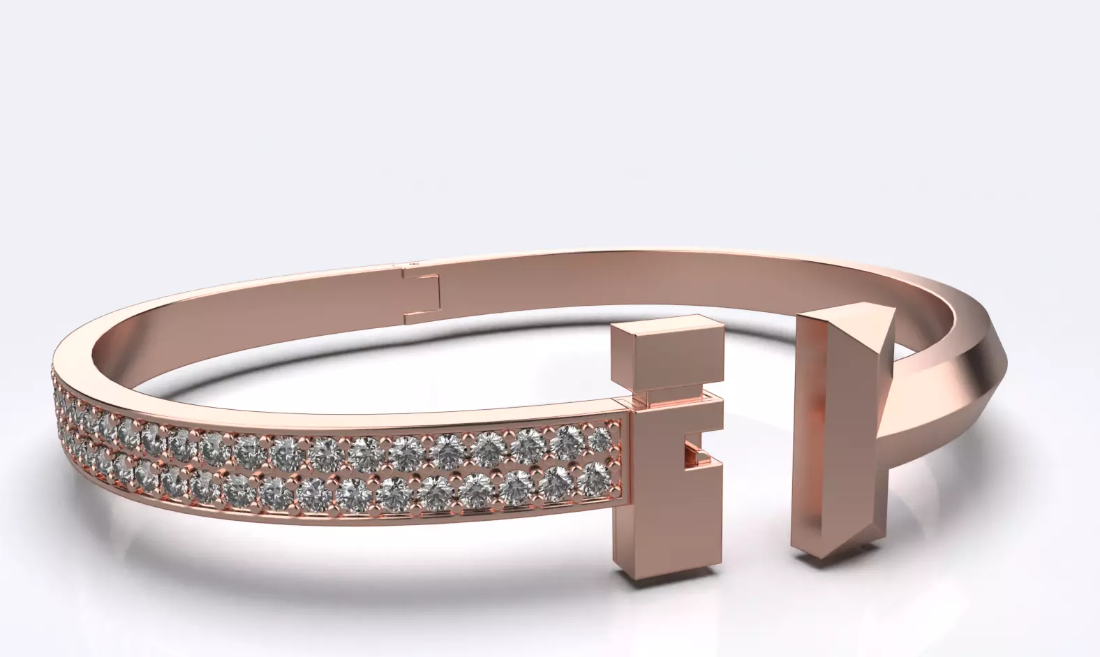 Tiffany T Bracelet 3D print model_15