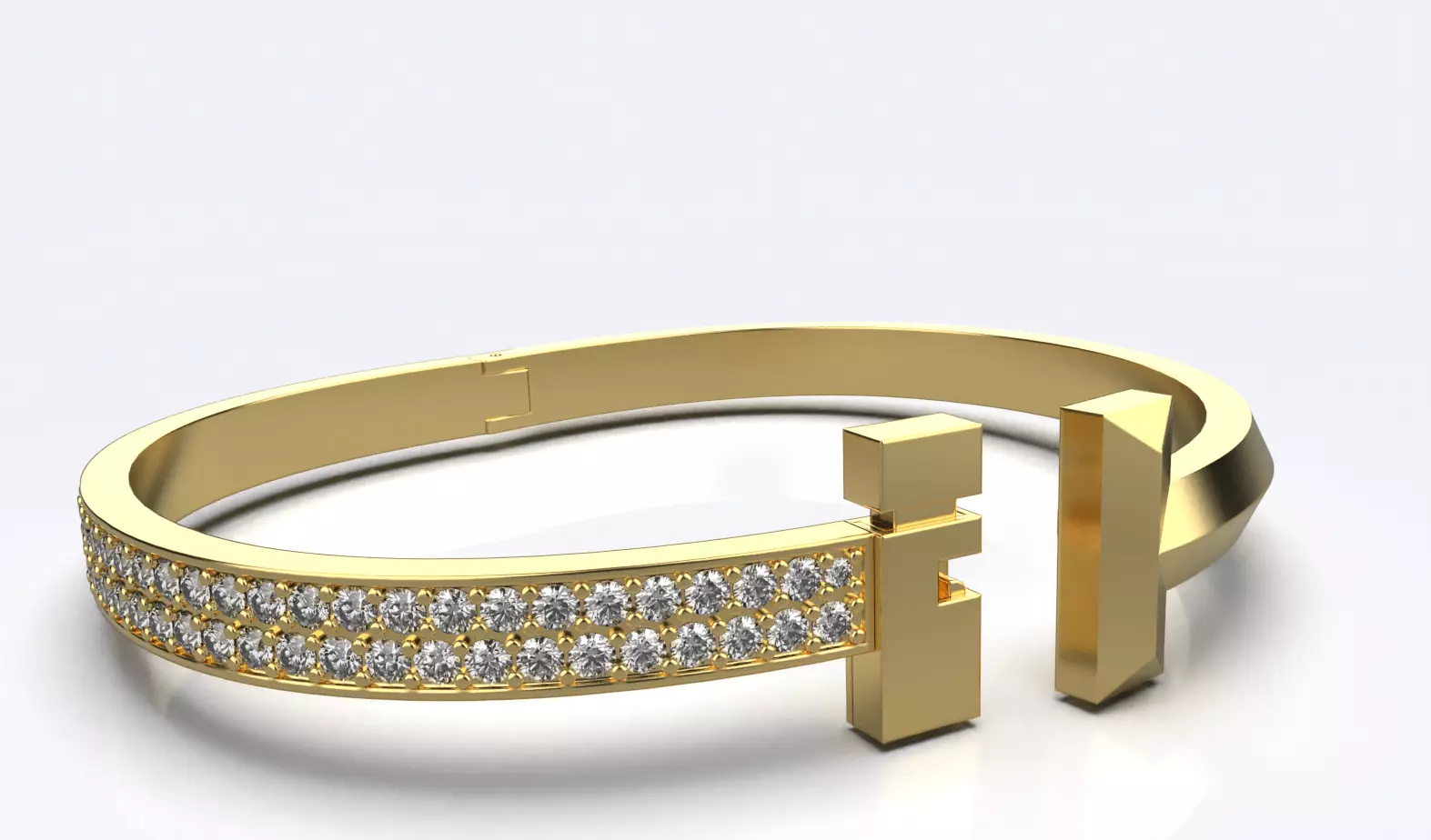 Tiffany T Bracelet 3D print model_0