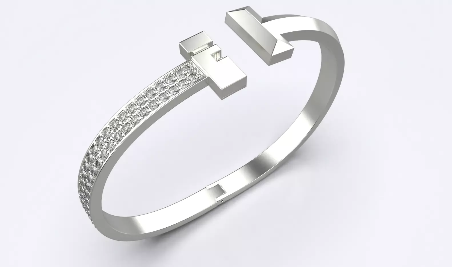 Tiffany T Bracelet 3D print model_9