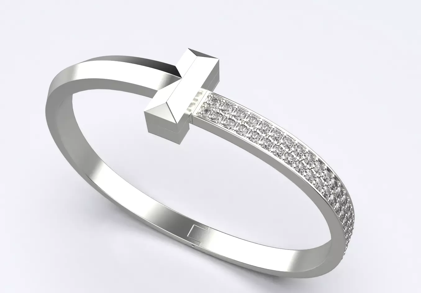 Tiffany T Bracelet 3D print model_7