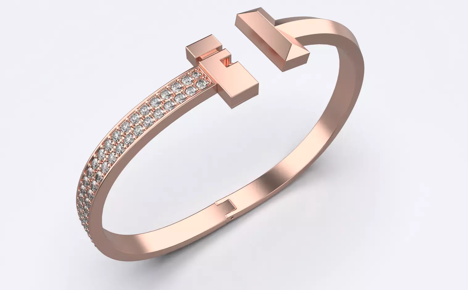 Tiffany T Bracelet 3D print model_14