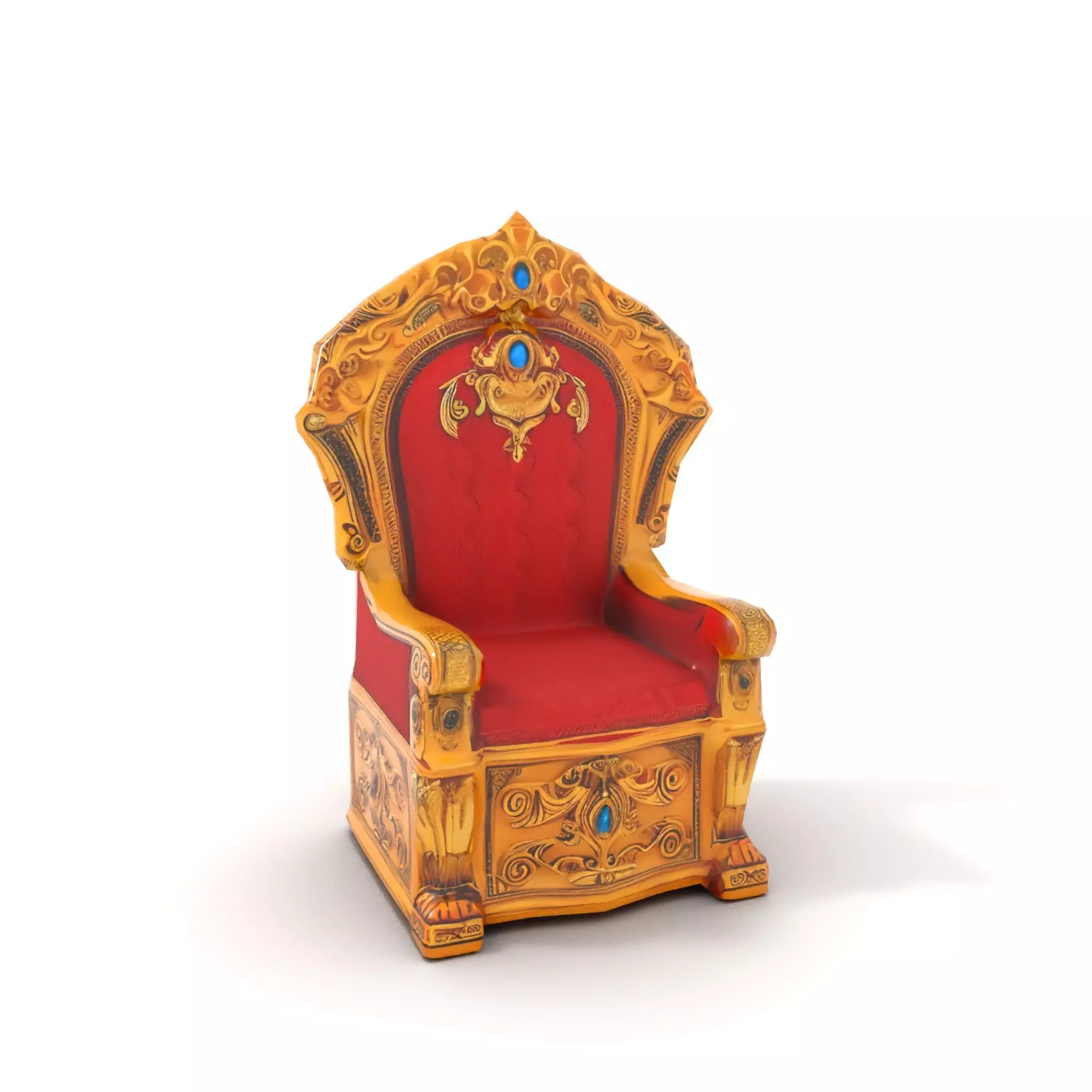 Ornate Royal Throne model pack Low-poly 3D model_22