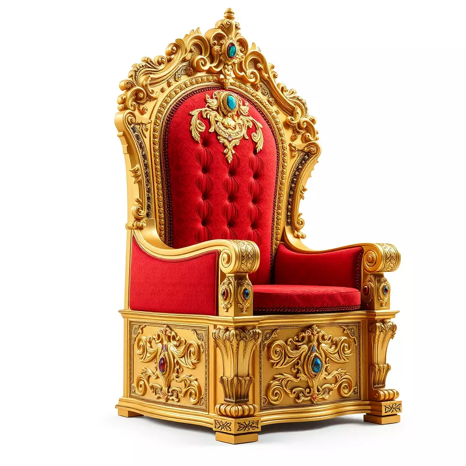 Ornate Royal Throne model pack Low-poly 3D model_2