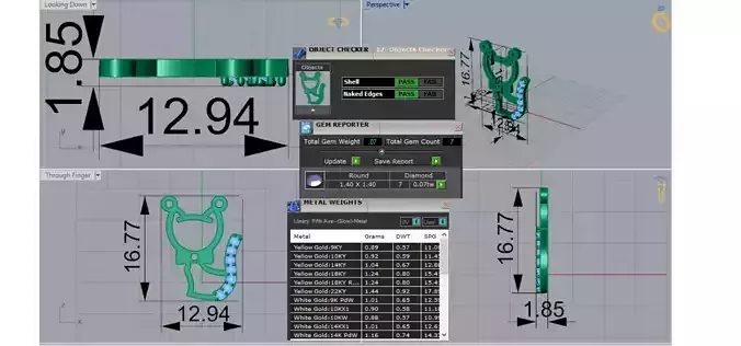 Stl 3dm Pendant Golden Cat with a Touch of Diamonds jp0194
