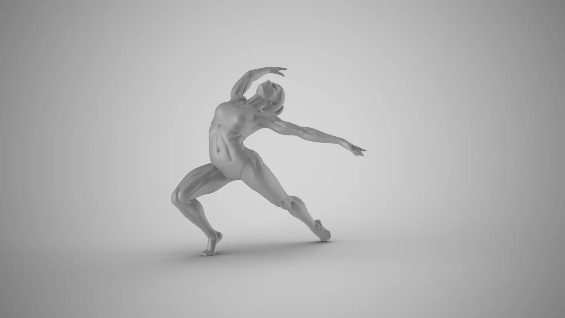 Muscular Gymnast 3D print model_1