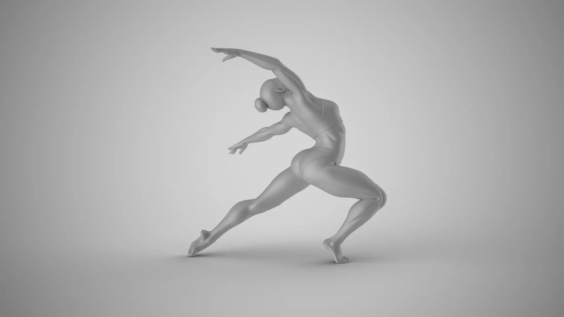 Muscular Gymnast 3D print model_4