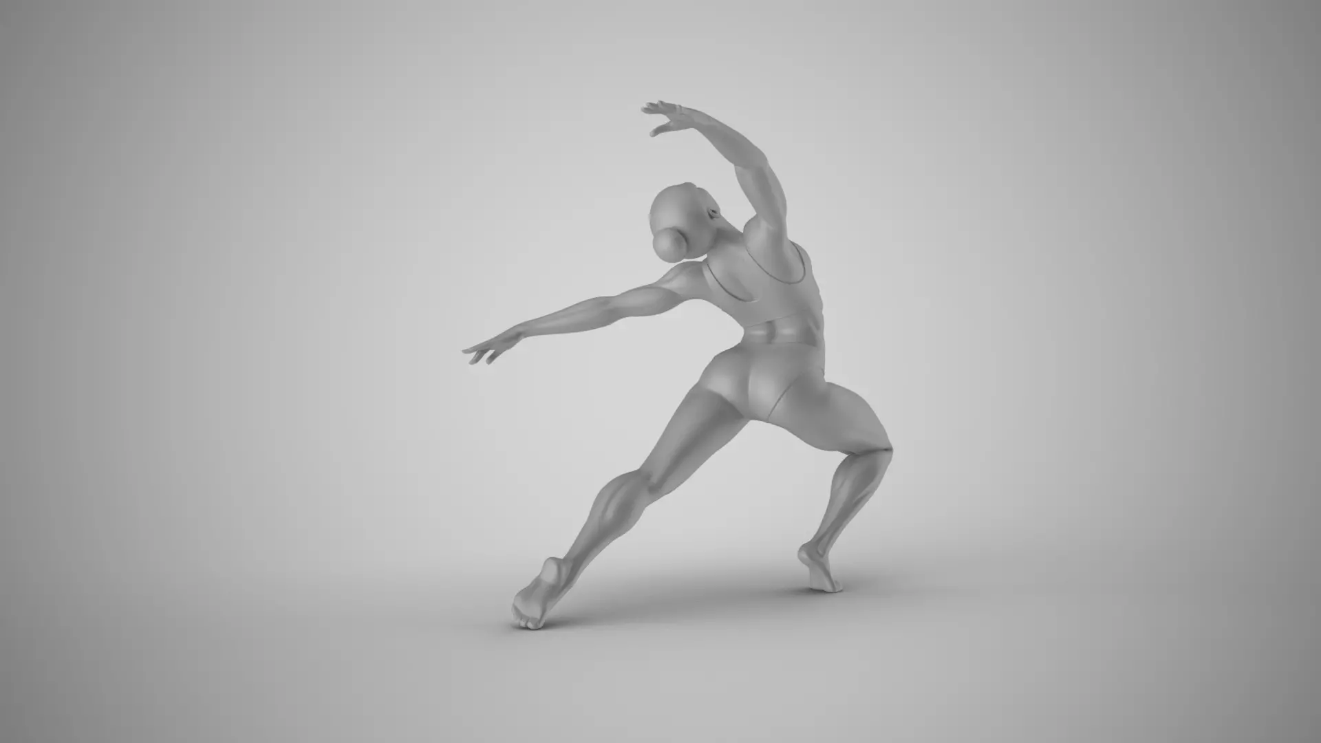 Muscular Gymnast 3D print model_5