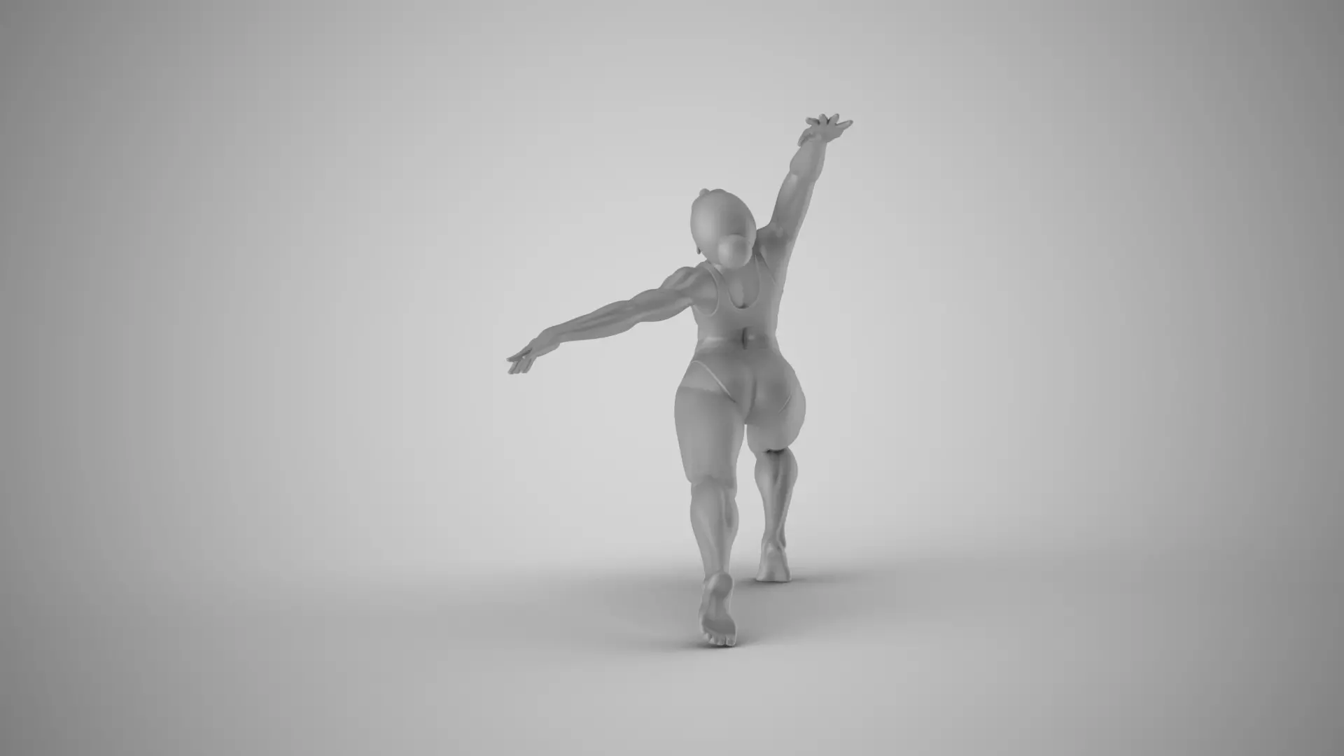 Muscular Gymnast 3D print model_6