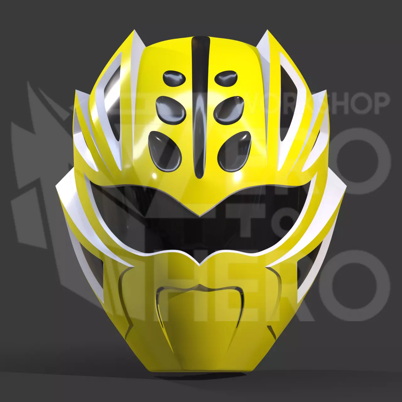 Gekiranger - Power Rangers Jungle Fury Yellow Master Mode helmet 3D print model_0