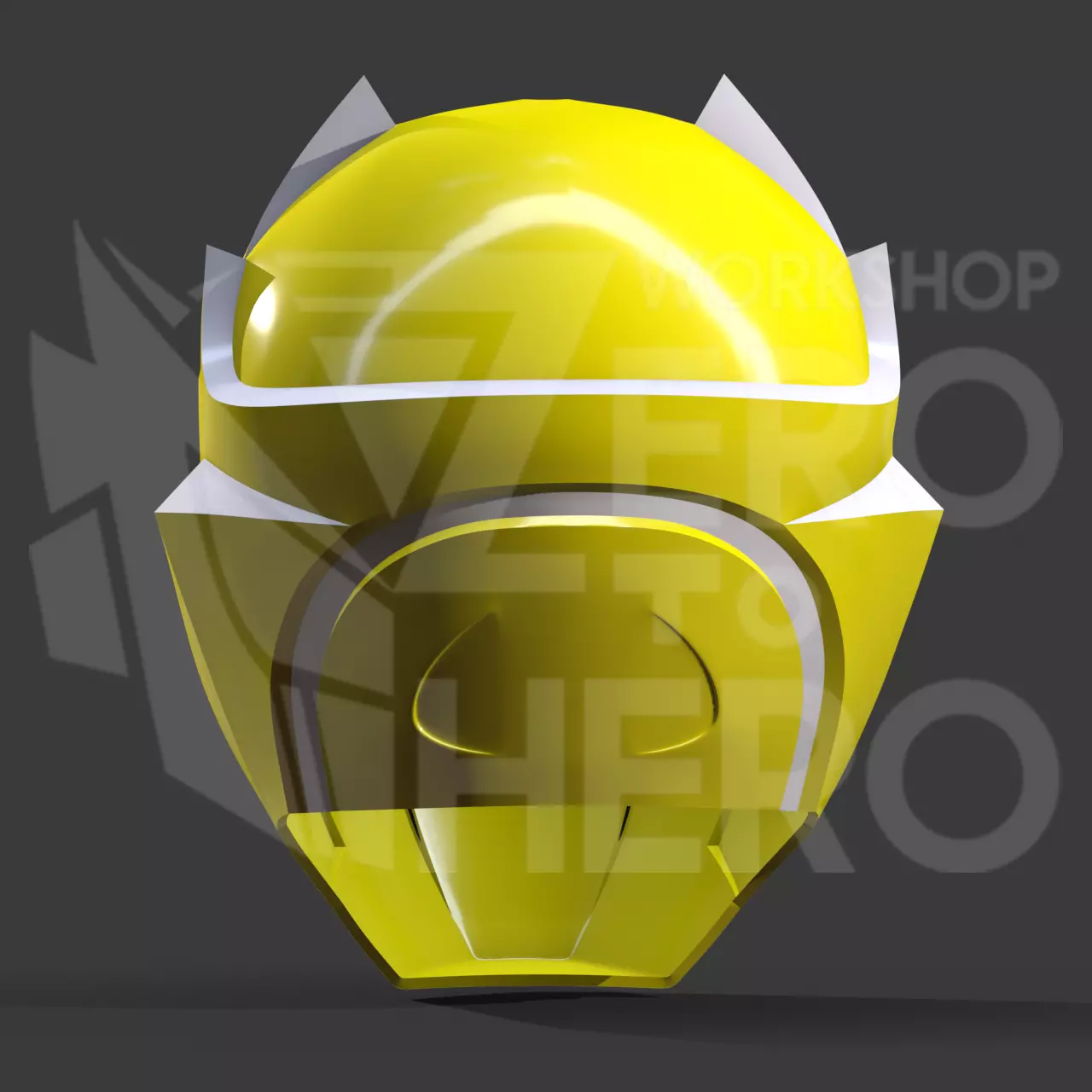 Gekiranger - Power Rangers Jungle Fury Yellow Master Mode helmet 3D print model_4