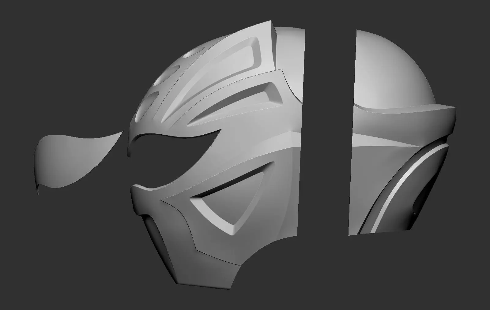 Gekiranger - Power Rangers Jungle Fury Yellow Master Mode helmet 3D print model_6