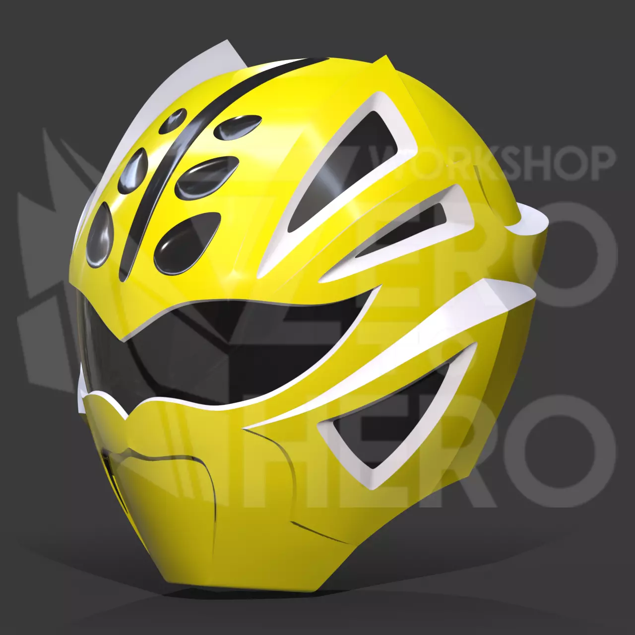 Gekiranger - Power Rangers Jungle Fury Yellow Master Mode helmet 3D print model_1