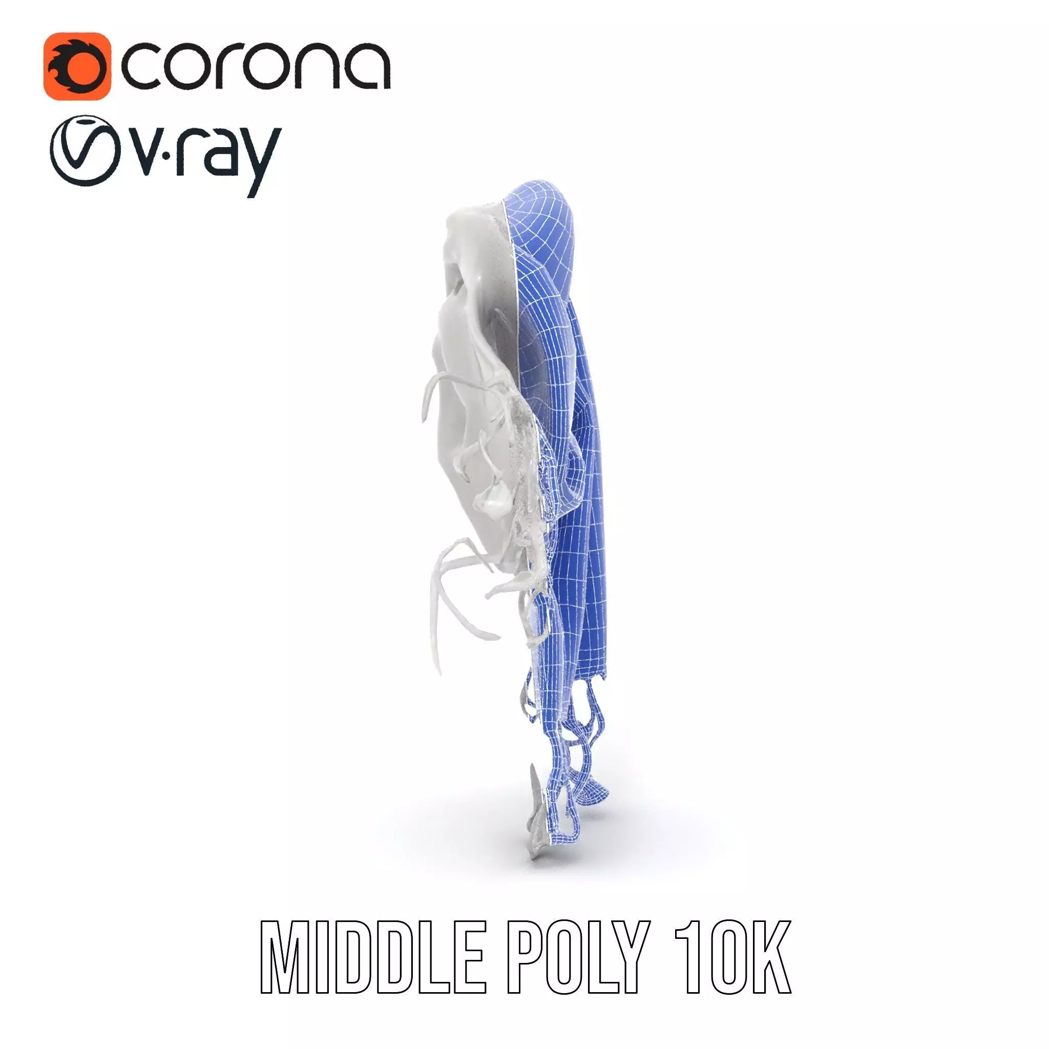 Elegant Gray Scarf model pack Low-poly 3D model_30