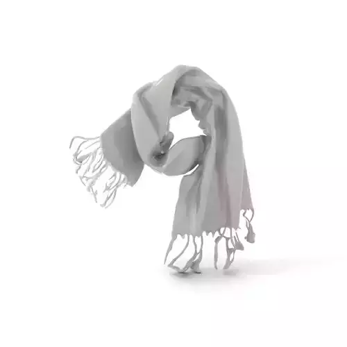 Elegant Gray Scarf model pack Low-poly 3D model