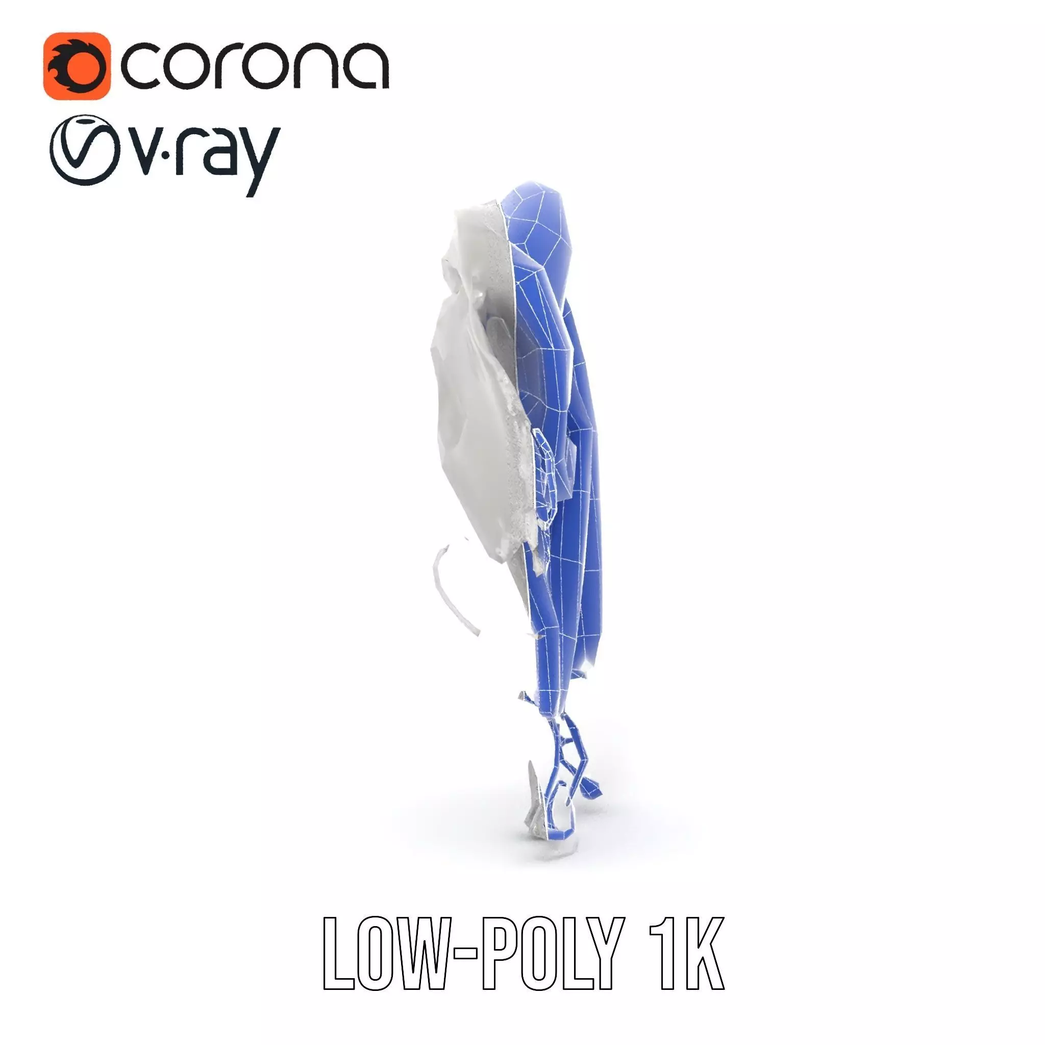 Elegant Gray Scarf model pack Low-poly 3D model_28