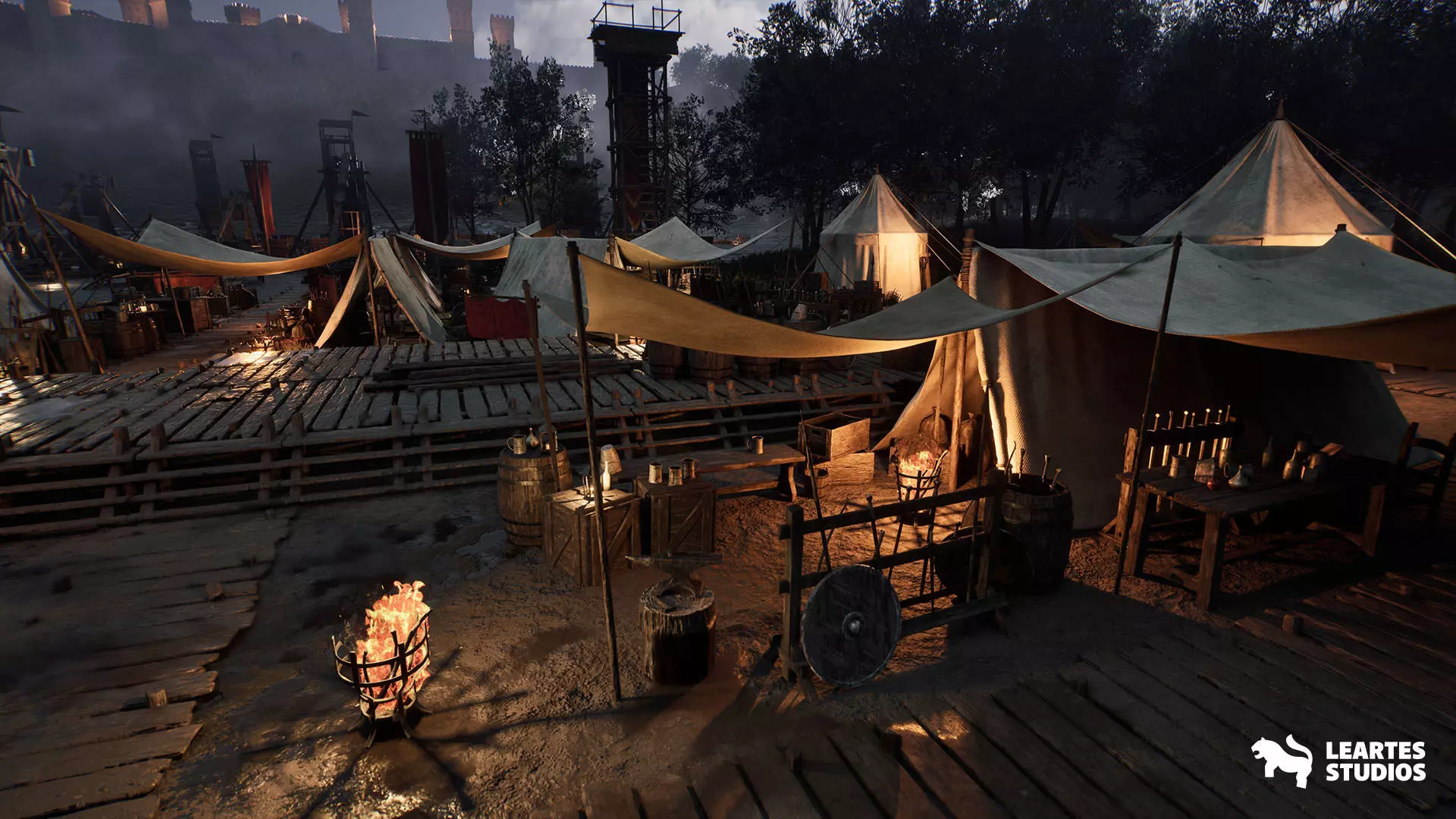 Medieval Warzone Environment Low-poly 3D model_11