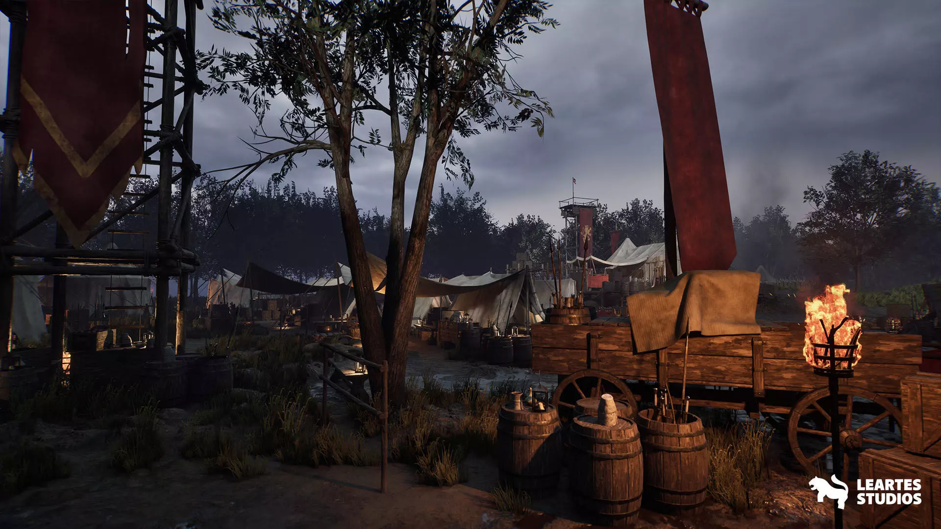 Medieval Warzone Environment Low-poly 3D model_5